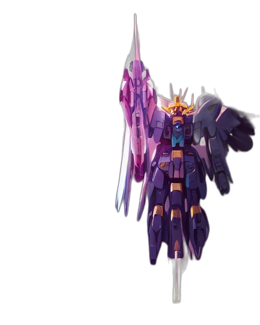 staff, weapon, robot, crown, 3d render, concept art, outer space, highly transparent PNG cut-out