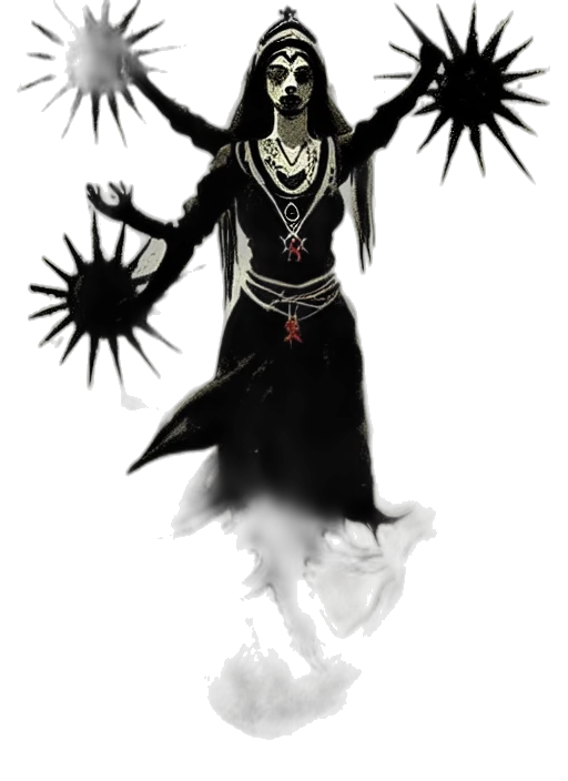 staff, mask, jewelry, creature, concept art, fantasy art, comic book art, pixel art transparent PNG cut-out