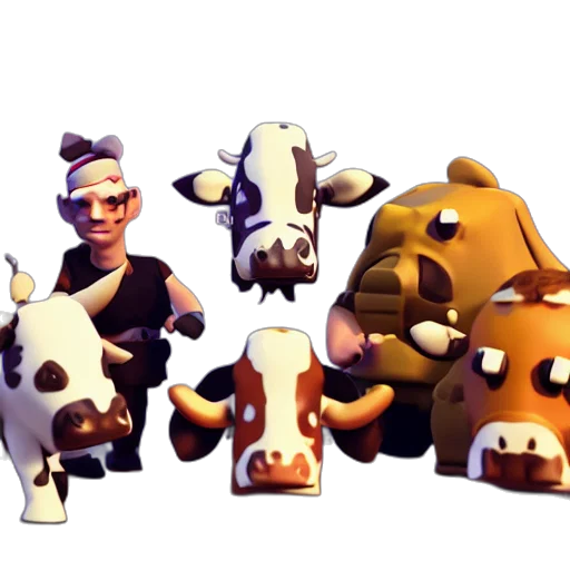 animal, 3d render, concept art, pixel art, fantasy art, clash, royal, style transparent PNG cut-out