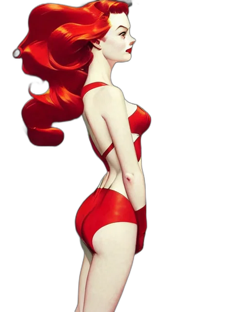 dress, concept art, comic book art, cartoon, fantasy art, underwater, red, joshua transparent PNG cut-out