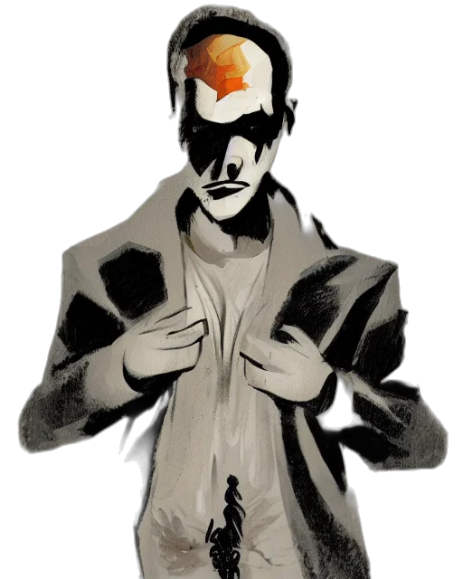 mask, jacket, face, creature transparent PNG cut-out