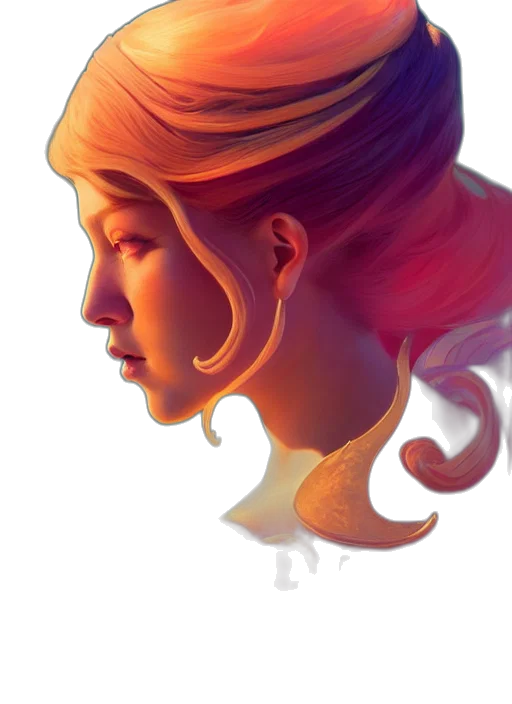 face, crown, hair, dragon transparent PNG cut-out