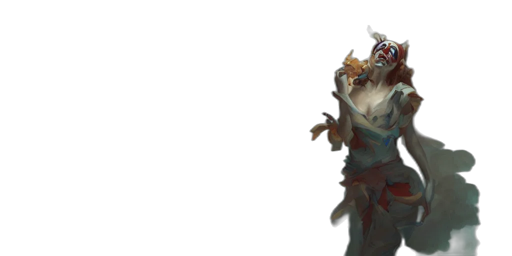 dragon, creature, staff, mask transparent PNG cut-out
