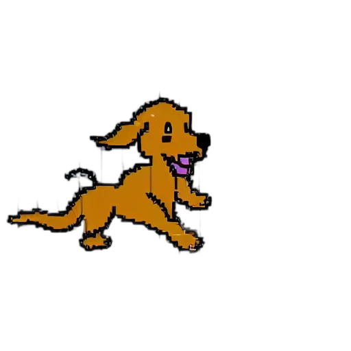 animal, staff, creature, pixel art, cartoon, photorealistic, concept art, dog transparent PNG cut-out