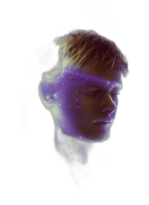 face, staff, creature, mask, photorealistic, vaporwave, concept art, cyberpunk transparent PNG cut-out