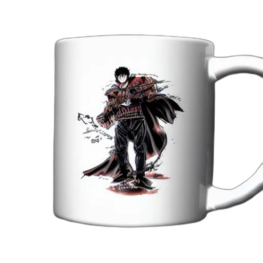 fantasy art, concept art, photorealistic, guts, berserk, mug transparent PNG cut-out