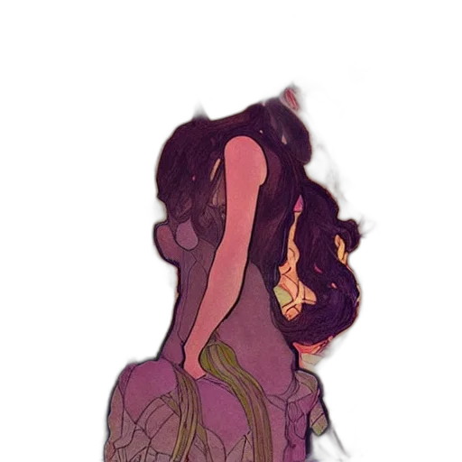 dress, crown, mask, hair, concept art, watercolor, pixel art, fantasy art transparent PNG cut-out