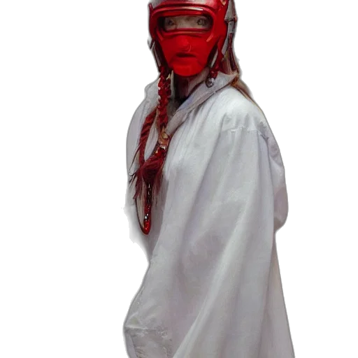 mask, staff, face, robot, concept art, photorealistic, 3d render, cyberpunk transparent PNG cut-out