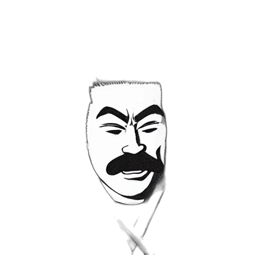 mask, face, staff, weapon, cartoon, pencil sketch, comic book art, concept art transparent PNG cut-out