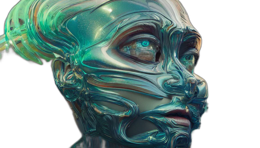 mask, robot, face, creature transparent PNG cut-out