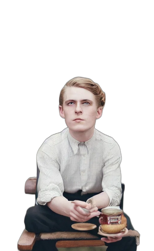 face, staff, jacket, hat transparent PNG cut-out