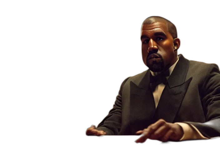 jacket, face, animal, 3d render, concept art, photorealistic, dark, kanye transparent PNG cut-out