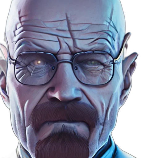 face, staff, robot, comic book art, concept art, cyberpunk, photorealistic, blue transparent PNG cut-out