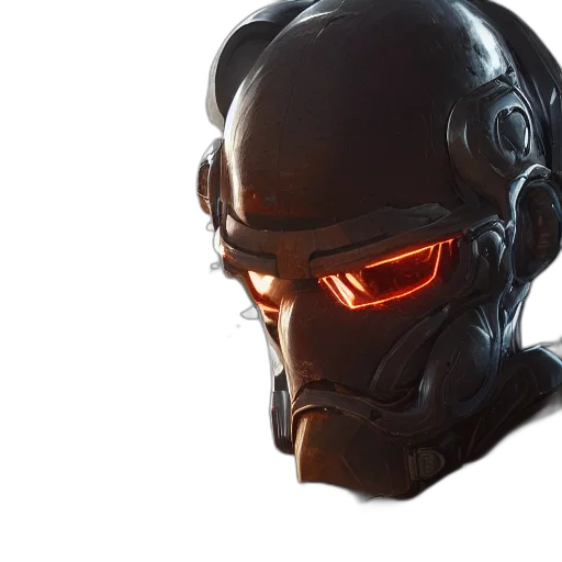 robot, mask, face, cyberpunk transparent PNG cut-out