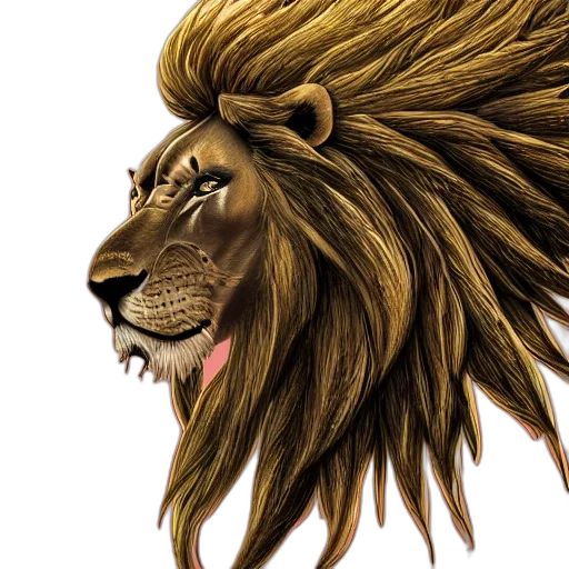 crown, animal, hair, photorealistic transparent PNG cut-out