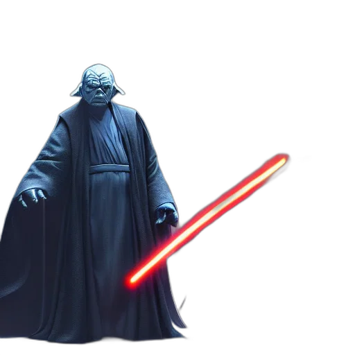 staff, weapon, sword, creature, concept art, 3d render, dark, darth transparent PNG cut-out