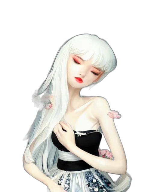 dress, jewelry, fantasy art, concept art transparent PNG cut-out