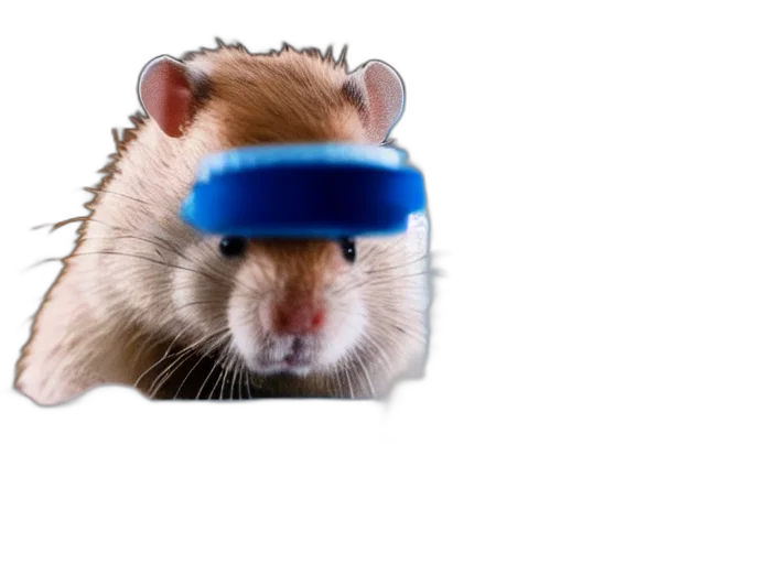 hat, animal, food, staff, 3d render, cyberpunk, photorealistic, film transparent PNG cut-out