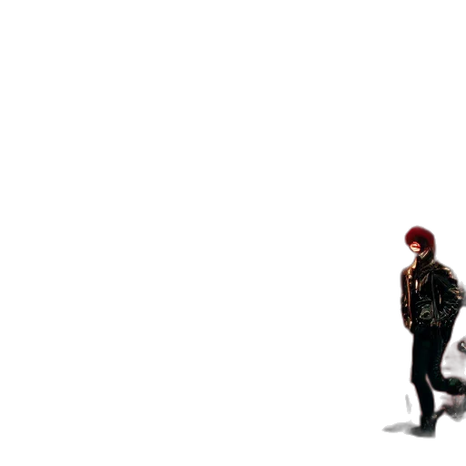 jacket, weapon, creature, staff transparent PNG cut-out