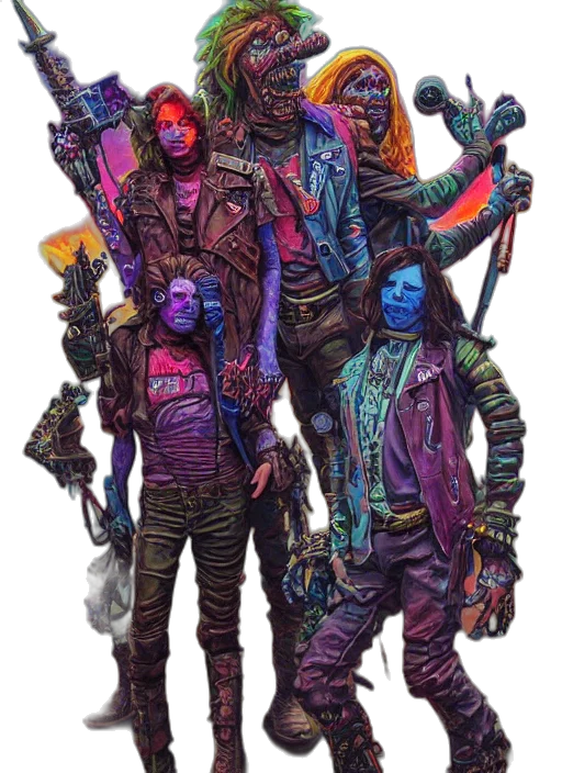 jacket, staff, mask, robot transparent PNG cut-out