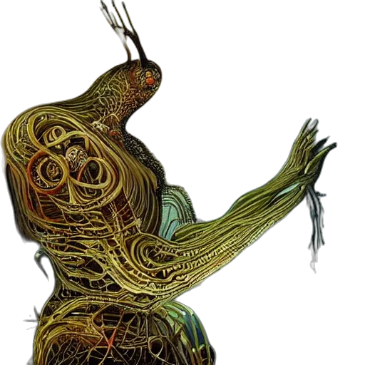 hair, mask, dress, staff transparent PNG cut-out