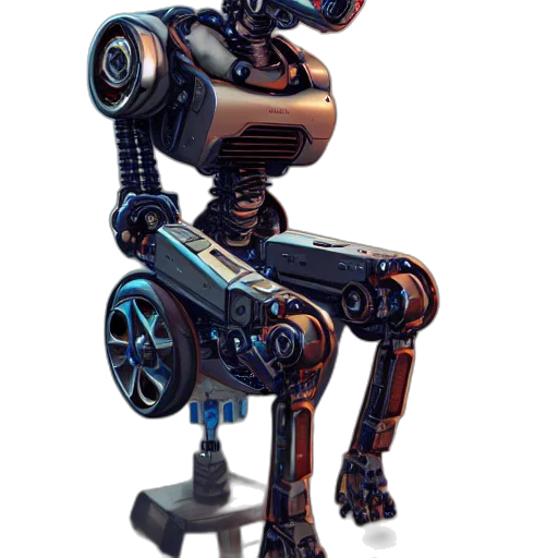 robot, staff, animal, creature transparent PNG cut-out