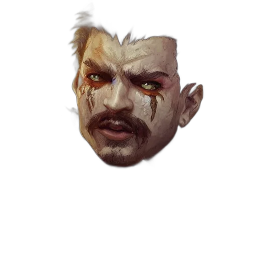 face, mask, creature, staff transparent PNG cut-out