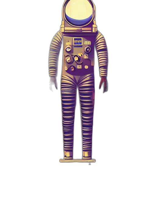 robot, creature, staff, jacket transparent PNG cut-out