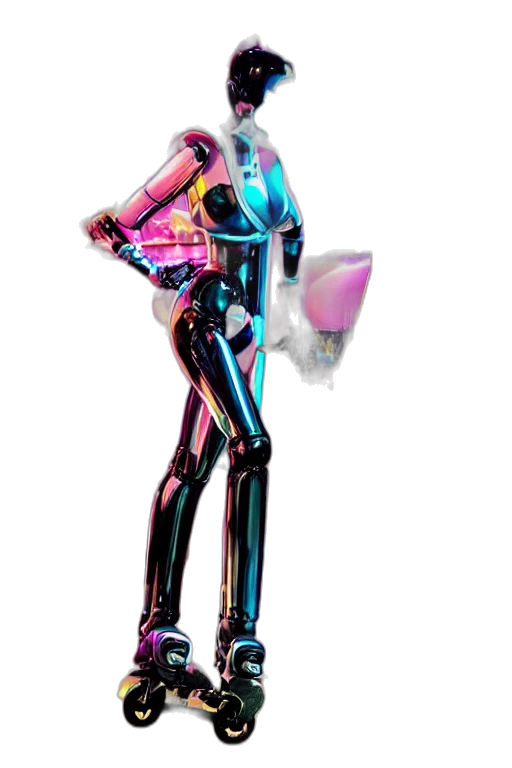 robot, staff, weapon, jacket transparent PNG cut-out