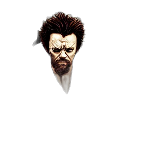 face, mask, hair, creature, concept art, comic book art, pixel art, photorealistic transparent PNG cut-out