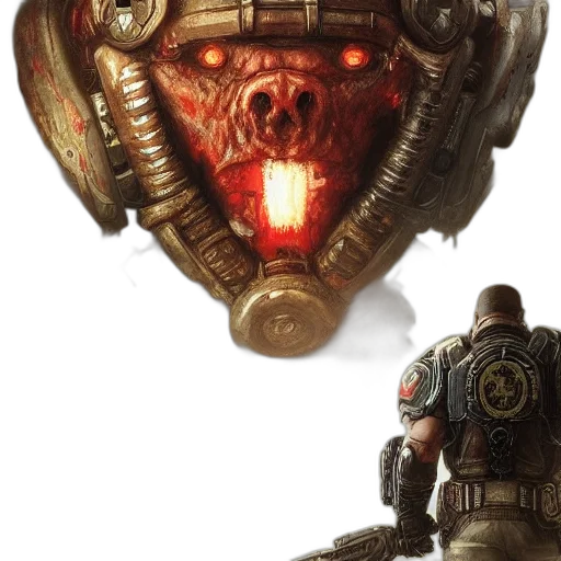 robot, face, mask, creature transparent PNG cut-out