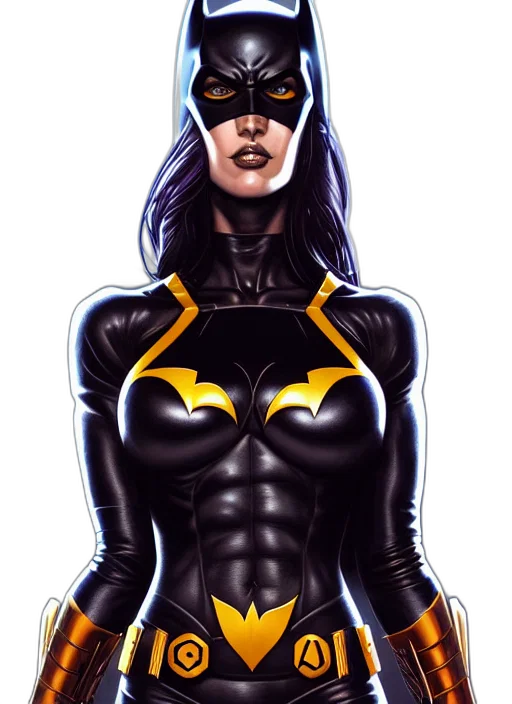 comic book art, concept art, fantasy art, cartoon, symmetry, gantz, portrait, megan transparent PNG cut-out