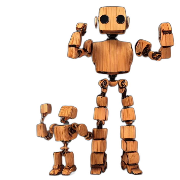 robot, 3d render, concept art, pixel art transparent PNG cut-out