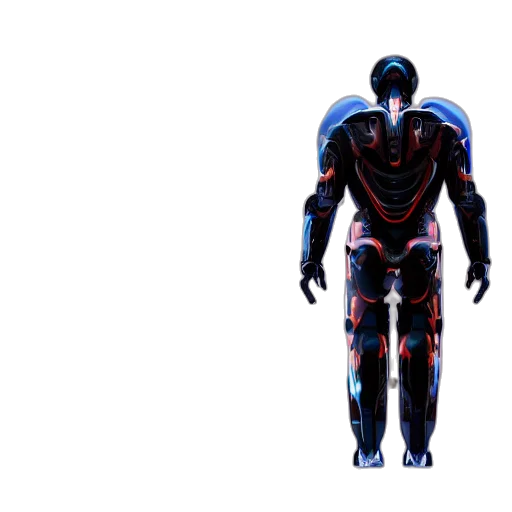 robot, concept art, 3d render, cyberpunk transparent PNG cut-out