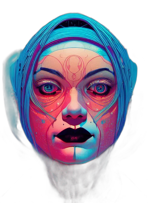 mask, face, robot, creature transparent PNG cut-out