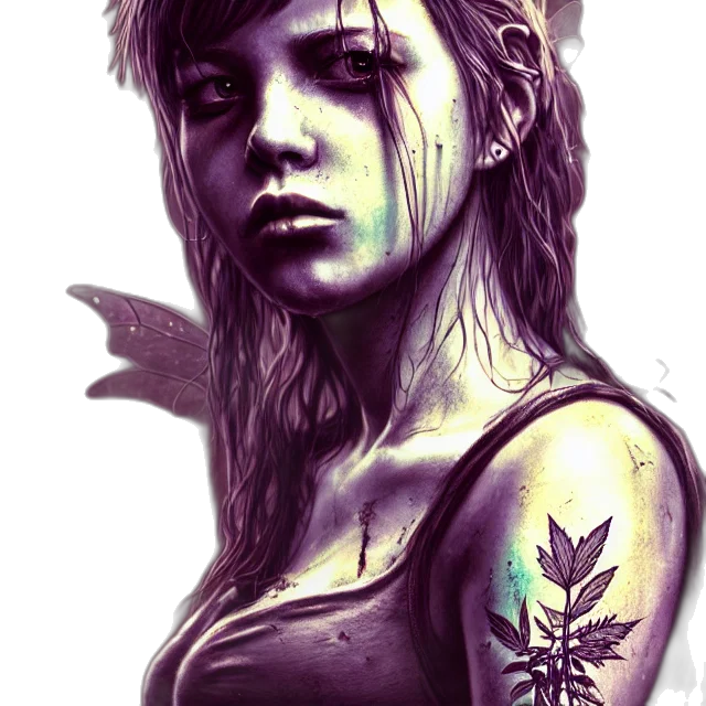 face, fantasy art, photorealistic, concept art, comic book art, forest, dark, green transparent PNG cut-out