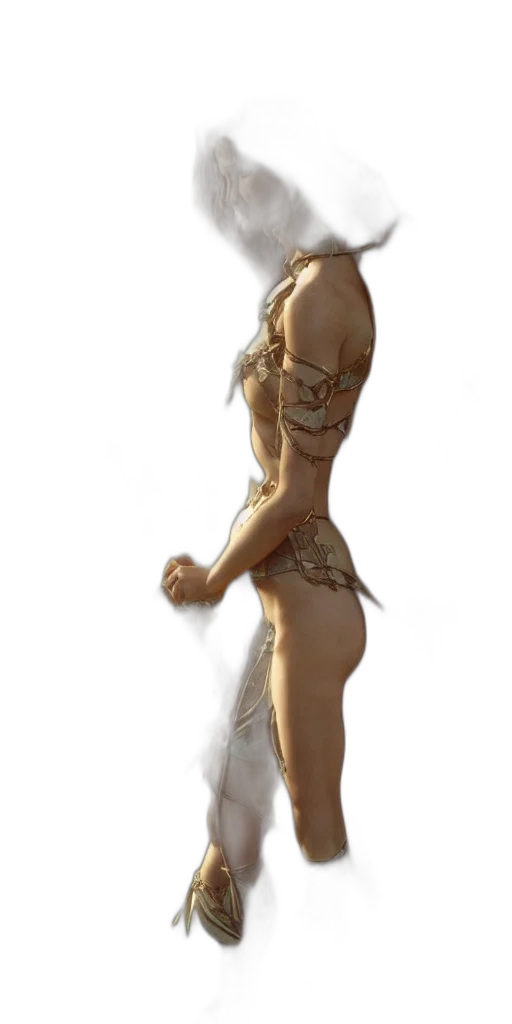 dress, staff, mask, creature transparent PNG cut-out