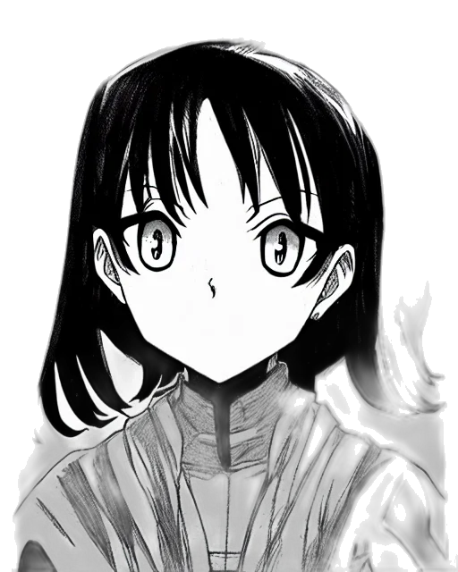 staff, jacket, face, dragon, anime, cartoon, photorealistic, pencil sketch transparent PNG cut-out