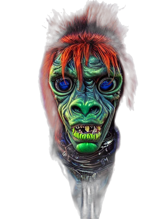 mask, face, creature, staff transparent PNG cut-out