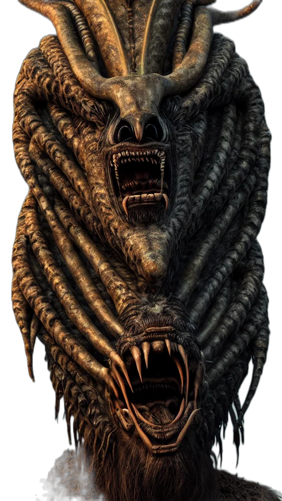 creature, mask, animal, hair transparent PNG cut-out