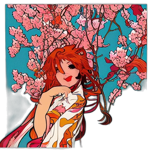 flower, dress, pixel art, anime transparent PNG cut-out