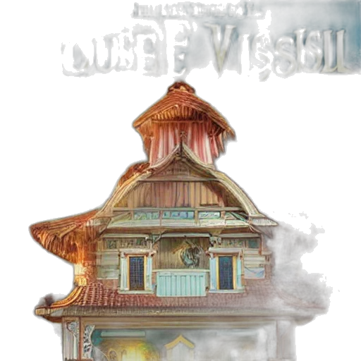 building, concept art, 3d render, watercolor transparent PNG cut-out