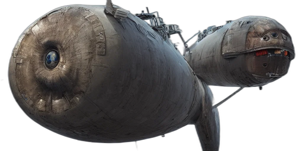 weapon, sword, dragon, 3d render, highly, detailed, submarine, slowly transparent PNG cut-out