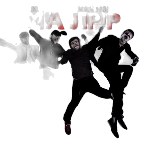 man, jumping, album, cover transparent PNG cut-out