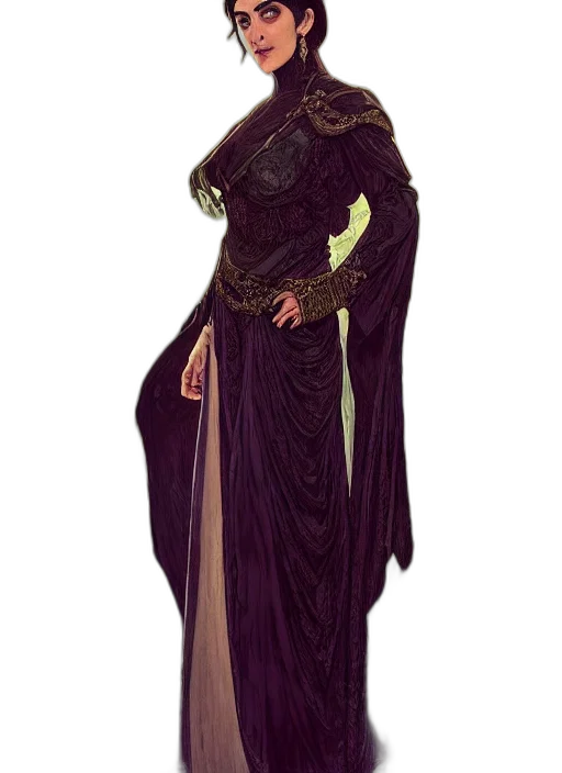 dress, staff, fantasy art, concept art transparent PNG cut-out