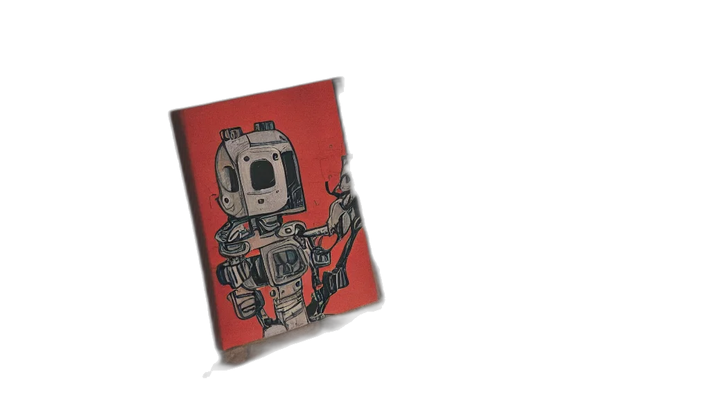 robot, mask, jacket, weapon transparent PNG cut-out