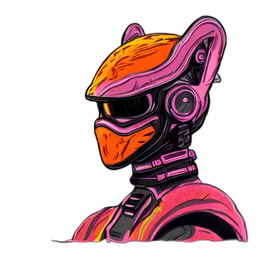 robot, mask, face, concept art transparent PNG cut-out