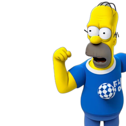 3d render, render, homer, simpson transparent PNG cut-out