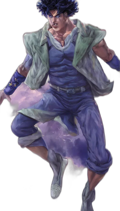 jacket, staff, face, mask, concept art, vaporwave, watercolor, anime transparent PNG cut-out
