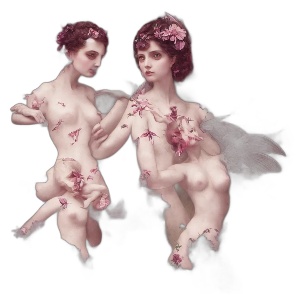 concept art, fantasy art, pixel art, photorealistic, pastel, one, pink, fairy transparent PNG cut-out
